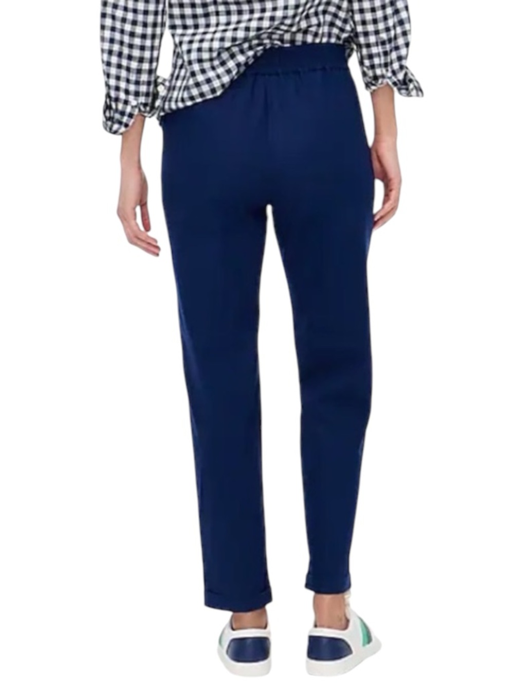 J. By J. CREW Linen Blend Drawstring Pull-On Pants in Deep Navy Size 12